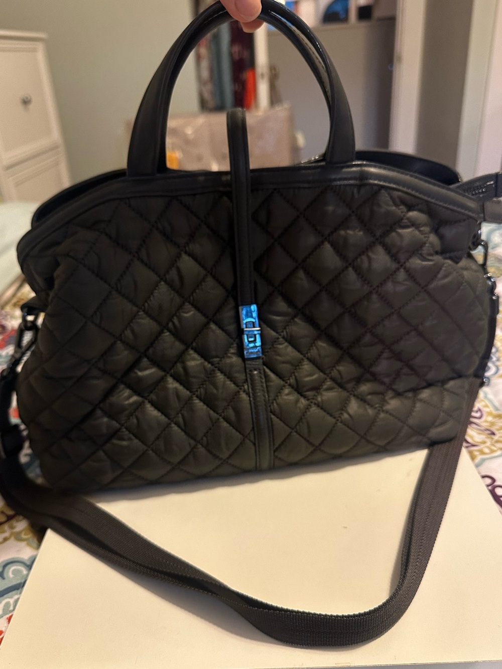 MZ Wallace Medium Top Handle Astor Handbag in Magnet